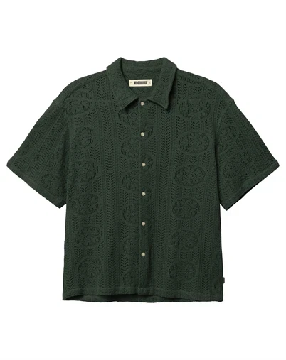 Woodbird - WBWang Strik Skjorte - Pine Green